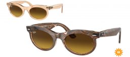 Gafas de Sol - Ray-Ban® - Ray-Ban® RB2242 WAYFARER OVAL - 138685  PHOTOCHROMATIC WAVES BROWN // BROWN GRADIENT ANTIREFLECTION