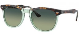 Gafas de Sol - Ray-Ban® - Ray-Ban® RB2398 EAGLEEYE - 1376BH  HAVANA ON TRANSPARENT GREEN // GREEN GRADIENT