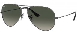 Lunettes de soleil - Ray-Ban® - Ray-Ban® RB3025 AVIATOR LARGE METAL - 004/71 GUNMETAL // GREY GRADIENT