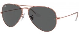 Lunettes de soleil - Ray-Ban® - Ray-Ban® RB3025 AVIATOR LARGE METAL - 9202B1  ROSE GOLD // DARK GREY