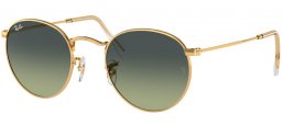 Lunettes de soleil - Ray-Ban® - Ray-Ban® RB3447 ROUND METAL - 001/BH GOLD // GREEN VINTAGE GRADIENT