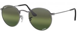 Gafas de Sol - Ray-Ban® - Ray-Ban® RB3447 ROUND METAL - 004/G4 GUNMETAL // GREEN GRADIENT MIRROR SILVER POLARIZED