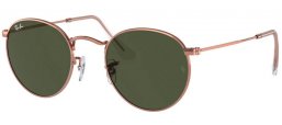 Gafas de Sol - Ray-Ban® - Ray-Ban® RB3447 ROUND METAL - 920231 ROSE GOLD // GREEN