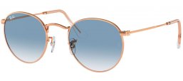 Lunettes de soleil - Ray-Ban® - Ray-Ban® RB3447 ROUND METAL - 92023F  ROSE GOLD // BLUE GRADIENT ANTIREFLECTION