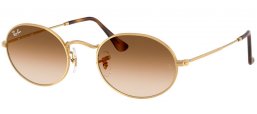 Gafas de Sol - Ray-Ban® - Ray-Ban® RB3547 OVAL - 001/51 ARISTA GOLD // BROWN GRADIENT TRANSPARENT