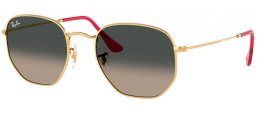 Lunettes de soleil - Ray-Ban® - Ray-Ban® RB3548N HEXAGONAL - 001/71 ARISTA GOLD // GREY GRADIENT