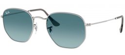 Sunglasses - Ray-Ban® - Ray-Ban® RB3548N HEXAGONAL - 003/3M SILVER // GREY GRADIENT BLUE