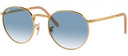 Gafas de Sol - Ray-Ban® - Ray-Ban® RB3637 NEW ROUND - 001/3F GOLD // BLUE GRADIENT