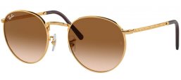 Gafas de Sol - Ray-Ban® - Ray-Ban® RB3637 NEW ROUND - 001/51  GOLD // GRADIENT BROWN