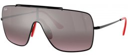 Gafas de Sol - Ray-Ban® - Ray-Ban® RB3697M   - F009Y3  BLACK // DARK VIOLET GRADIENT SILVER MIRROR