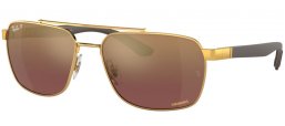 Sunglasses - Ray-Ban® - Ray-Ban® RB3701 - 001/6B GOLD // PURPLE GOLD MIRROR POLARIZED