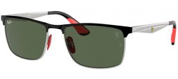 Gafas de Sol - Ray-Ban® - Ray-Ban® RB3726M - F06071  BLACK ON SILVER // DARK GREEN