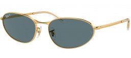 Gafas de Sol - Ray-Ban® - Ray-Ban® RB3734 - 001/3R GOLD // DARK BLUE POLARIZED