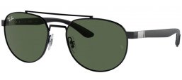 Gafas de Sol - Ray-Ban® - Ray-Ban® RB3736 - 002/71 BLACK // DARK GREEN