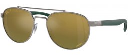 Gafas de Sol - Ray-Ban® - Ray-Ban® RB3736CH - 92696O  GUNMETAL // GREEN MIRROR GOLD GRADIENT POLARIZED