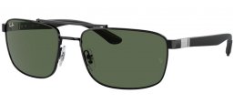 Gafas de Sol - Ray-Ban® - Ray-Ban® RB3737 - 002/71  BLACK // DARK GREEN