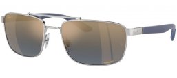 Gafas de Sol - Ray-Ban® - Ray-Ban® RB3737CH - 003/J0 SILVER // BLUE MIRROR GOLD POLARIZED