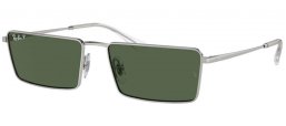 Gafas de Sol - Ray-Ban® - Ray-Ban® RB3741 EMY - 003/9A SILVER // DARK GREEN POLARIZED