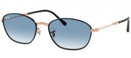 Gafas de Sol - Ray-Ban® - Ray-Ban® RB3749 - 92723F  BLACK ON ROSE GOLD // BLUE GRADIENT TRANSPARENT