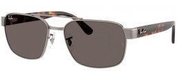 Gafas de Sol - Ray-Ban® - Ray-Ban® RB3751  - 004/B1 GUNMETAL // DARK GREY