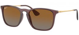 Sunglasses - Ray-Ban® - Ray-Ban® RB4187 CHRIS - 6593T5 TRANSPARENT BROWN // BROWN GRADIENT POLARIZED
