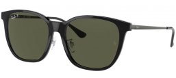 Gafas de Sol - Ray-Ban® - Ray-Ban® RB4333D - 601/9A BLACK // GREEN POLARIZED