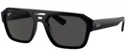 Lunettes de soleil - Ray-Ban® - Ray-Ban® RB4397 CORRIGAN - 667787  BLACK // DARK GREY