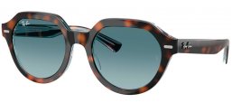 Sunglasses - Ray-Ban® - Ray-Ban® RB4399 GINA - 14133M  DARK HAVANA // BLUE GRADIENT GREY