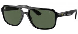 Gafas de Sol - Ray-Ban® - Ray-Ban® RB4414M - F68371  BLACK // DARK GREEN