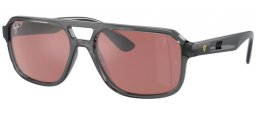 Gafas de Sol - Ray-Ban® - Ray-Ban® RB4414M - F691H2  TRANSPARENT GREY // PURPLE MIRROR SILVER POLARIZED