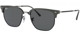 Sunglasses - Ray-Ban® - Ray-Ban® RB4416 NEW CLUBMASTER - 6653B1 GREY ON BLACK // DARK GREY