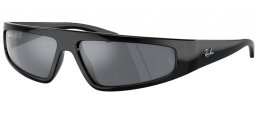 Gafas de Sol - Ray-Ban® - Ray-Ban® RB4432 IZAZ - 66776V  BLACK // DARK GREY MIRROR SILVER