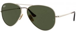 Gafas de Sol - Ray-Ban® - Ray-Ban® RB8089 AVIATOR TITANIUM - 926531  GOLD // GREEN