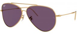 Gafas de Sol - Ray-Ban® - Ray-Ban® RBR0101S AVIATOR REVERSE - 001/1A GOLD // VIOLET