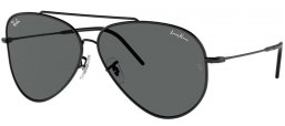 Gafas de Sol - Ray-Ban® - Ray-Ban® RBR0101S AVIATOR REVERSE - 002/GR BLACK // DARK GREY