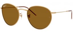 Gafas de Sol - Ray-Ban® - Ray-Ban® RBR0103S ROUND REVERSE - 001/83 ARISTA GOLD // BROWN POLARIZED