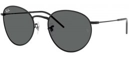 Gafas de Sol - Ray-Ban® - Ray-Ban® RBR0103S ROUND REVERSE - 002/GR BLACK // DARK GREY