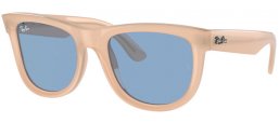 Lunettes de soleil - Ray-Ban® - Ray-Ban® RBR0502S WAYFARER REVERSE - 678072  HONEY BEIGE // LIGHT BLUE