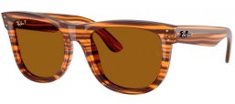 Gafas de Sol - Ray-Ban® - Ray-Ban® RBR0502S WAYFARER REVERSE - 679183  STRIPED HAVANA // DARK BROWN POLARIZED