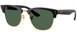 Gafas de Sol - Ray-Ban® - Ray-Ban® RBR0504S CLUBMASTER REVERSE - 6677VR  BLACK ON ARISTA // DARK GREEN