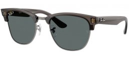 Gafas de Sol - Ray-Ban® - Ray-Ban® RBR0504S CLUBMASTER REVERSE - 670781  TRANSPARENT DARK GREY ON GUNMETAL // DARK GREY POLARIZED