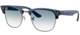 Lunettes de soleil - Ray-Ban® - Ray-Ban® RBR0504S CLUBMASTER REVERSE - 670879  TRANSPARENT NAVY BLUE ON GUNMETAL // BLUE GRADIENT TRANSPARENT