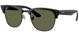 Lunettes de soleil - Ray-Ban® - Ray-Ban® RBR0504S CLUBMASTER REVERSE - 67839A  BLACK ON BLACK // DARK GREEN POLARIZED