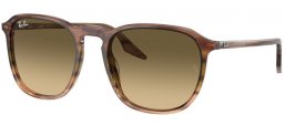 Gafas de Sol - Ray-Ban® - Ray-Ban® RB2203 - 13920A STRIPED BROWN GRADIENT GREEN // BROWN VINTAGE GRADIENT BLACK