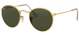 Lunettes de soleil - Ray-Ban® - Ray-Ban® RB3447 ROUND METAL - 001 GOLD // CRYSTAL GREEN