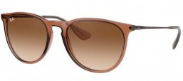 Sunglasses - Ray-Ban® - Ray-Ban® RB4171 ERIKA - 651413 TRANSPARENT LIGHT BROWN // BROWN GRADIENT DARK BROWN