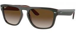 Gafas de Sol - Ray-Ban® - Ray-Ban® RB4407 - 6732T5 GREEN DARK GREY TRANSPARENT BROWN // GREY GRADIENT BROWN POLARIZED