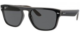 Gafas de Sol - Ray-Ban® - Ray-Ban® RB4407 - 673381 BLACK LIGHT GREY TRANSPARENT GREY // DARK GREY POLARIZED