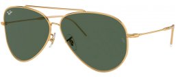 Gafas de Sol - Ray-Ban® - Ray-Ban® RBR0101S AVIATOR REVERSE - 001/VR GOLD // GREEN