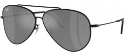 Gafas de Sol - Ray-Ban® - Ray-Ban® RBR0101S AVIATOR REVERSE - 002/GS  BLACK // GREY MIRROR SILVER